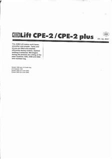 Jobo CPE manual. Camera Instructions.